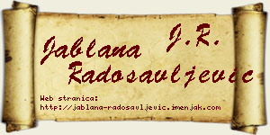 Jablana Radosavljević vizit kartica